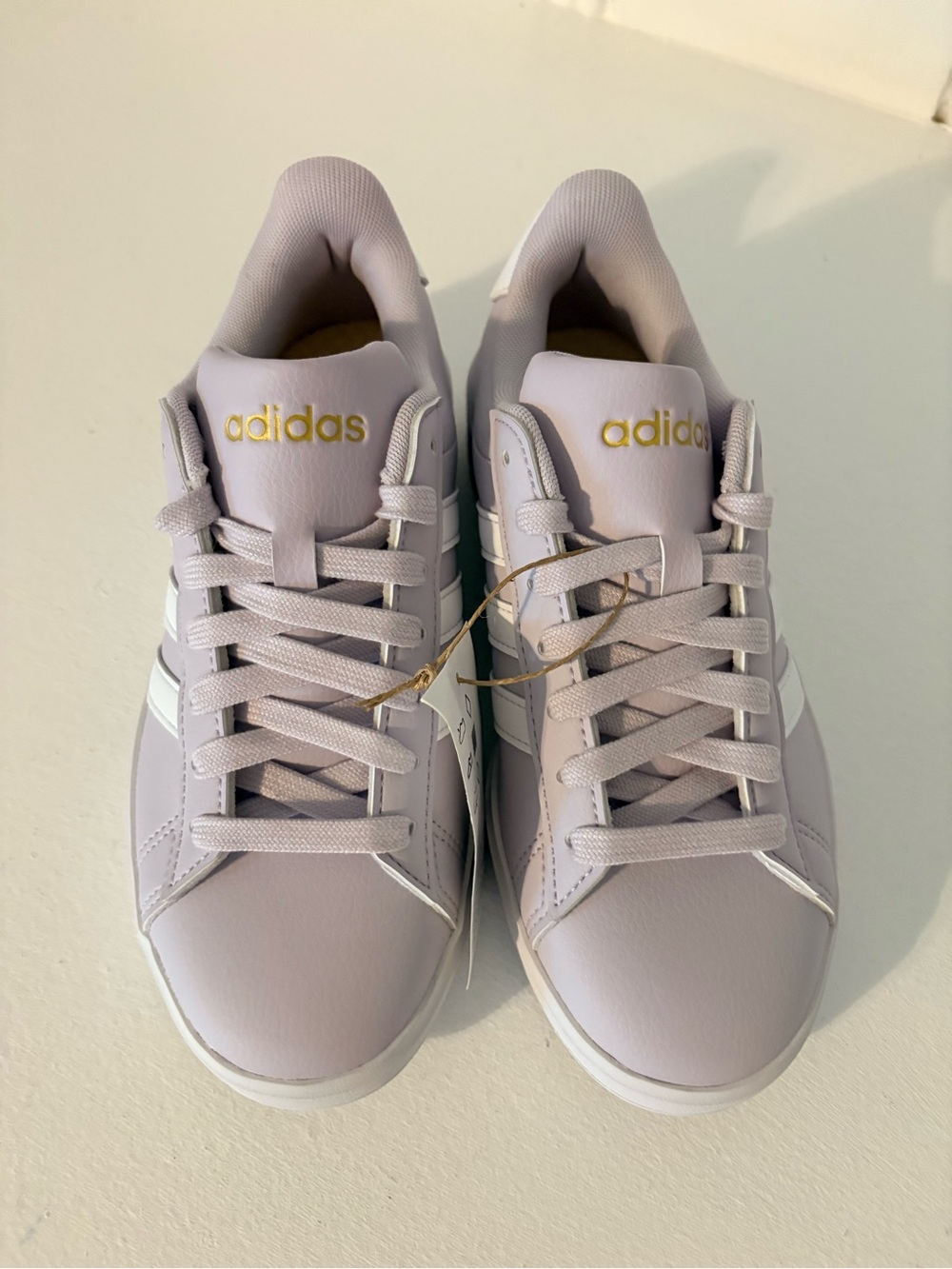 adidas Women’s Lavender Low-Top Sneakers with Gold Logo